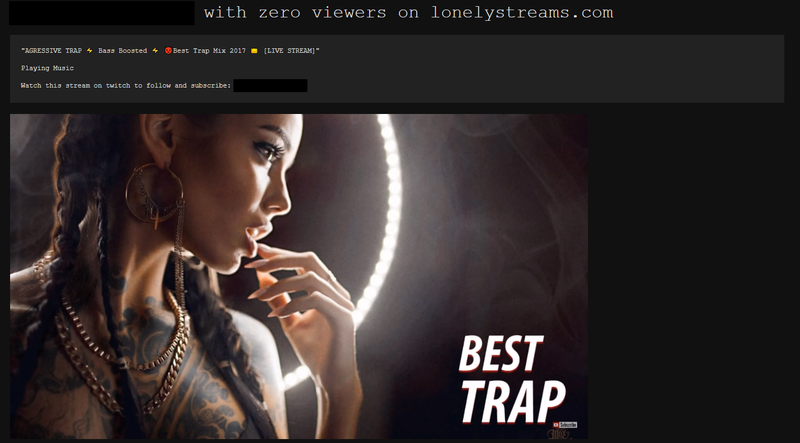 Illustration for article titled LonelyStreams Shows You What Happens In Twitch Streams With Zero Viewers